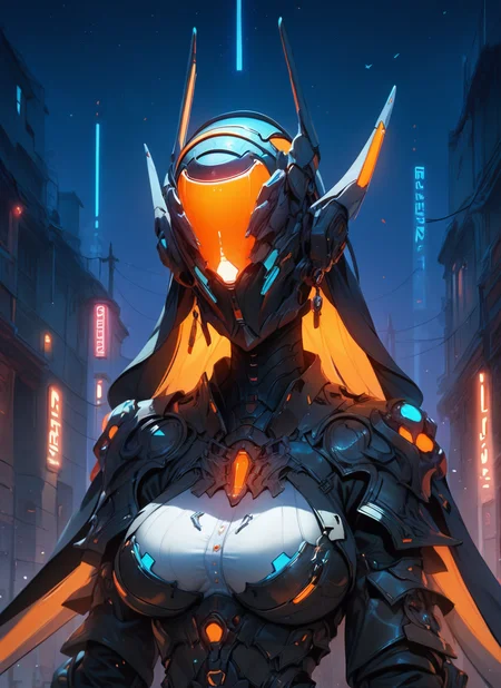 score_9, score_8_up, score_7_up, highly detailed, girl, black armor, helmet, large breasts, mcnm, neon glow, night sky, rating_questionable, BREAK best quality, masterpiece, e621, digital_art <lora:Mechanism-pdxl-1:1.0>