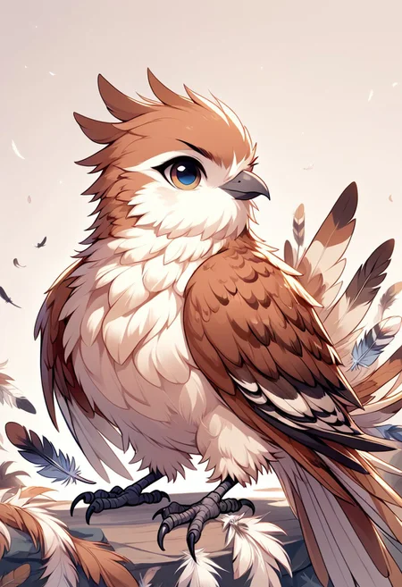 score_9, score_8_up, solo,
megafeatherypony, feathers, feathery, bird ,