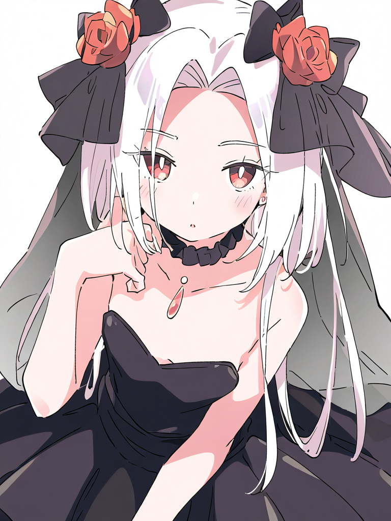 1girl,looking at viewer,solo,veneto(wedding),simple background,white background,(mini hat:0.7),,black dress,<lora:veneto-000016:1>, masterpiece, best quality, very aesthetic, absurdres,newest, incredibly absurdres,, ,(Ixy:0.6)),(hiten \(hitenkei\):0.7),