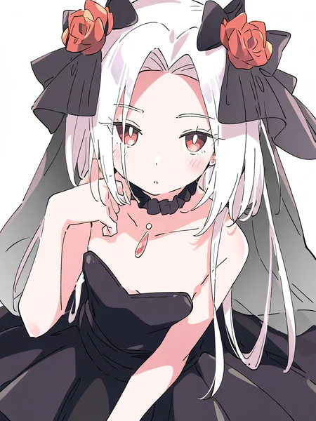 1girl,looking at viewer,solo,veneto(wedding),simple background,white background,(mini hat:0.7),,black dress,<lora:veneto-000016:1>, masterpiece, best quality, very aesthetic, absurdres,newest, incredibly absurdres,, ,(Ixy:0.6)),(hiten \(hitenkei\):0.7),