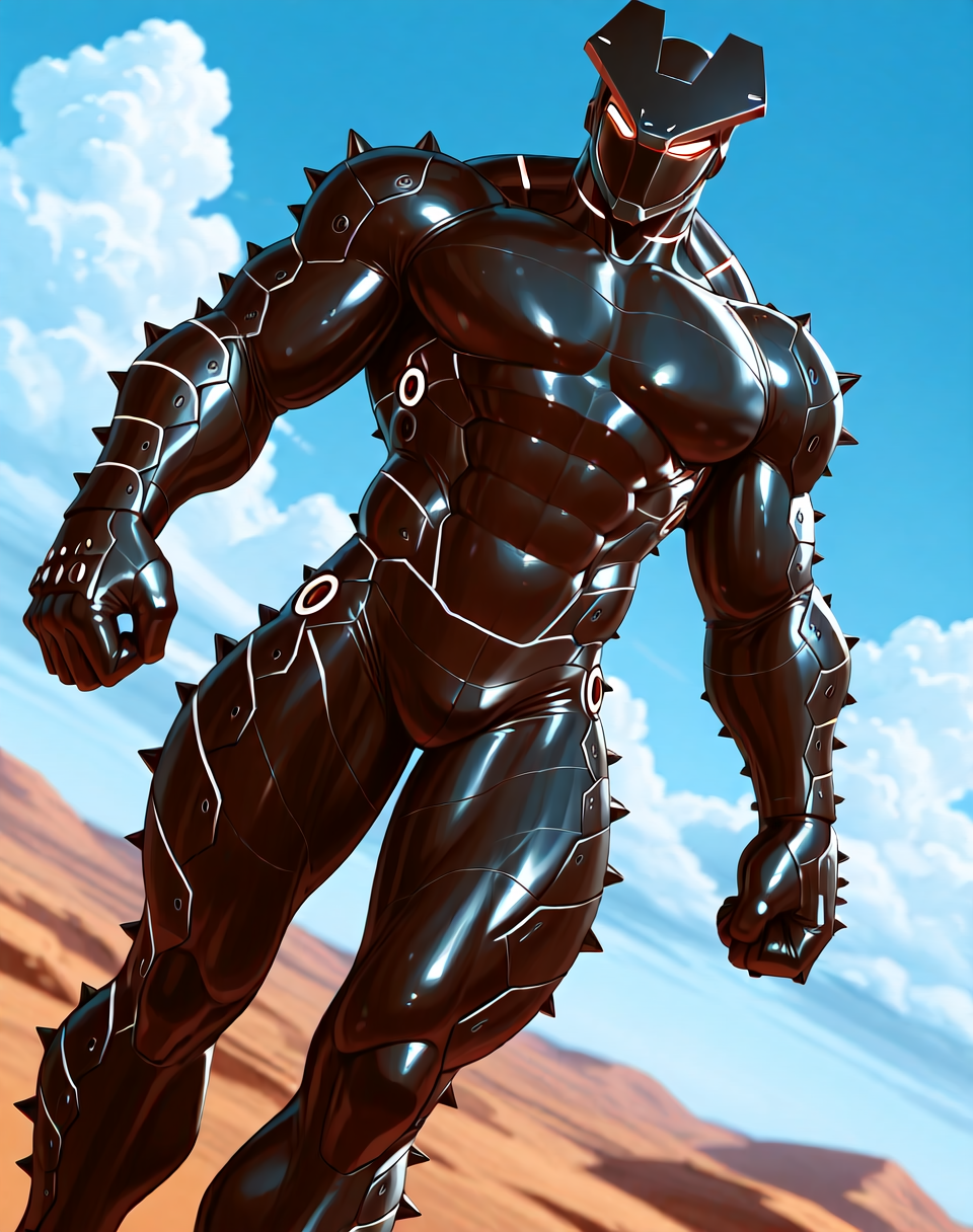 <lora:Destroyer_(Marvel_Comics)_(Illustrious)_(AD):1> Destroyer, muscular, armor, 
((
exterior, science fiction, blue sky with clouds, Asgard, 
dutch angle, dynamic action, male focus, solo, fully armored, villain, hyper glossy armored body, hyper glossy body, sexy male physique, solo, powerful, superiority, hyper muscular, 
)),
BREAK: very awe, aesthetically pleasing, masterpiece, best quality, amazing quality, very aesthetic, depth of field, absurd details, depth of field, atmospheric rendering, natural shading, soft shading,
BREAK: lazympos, lazypos (3),