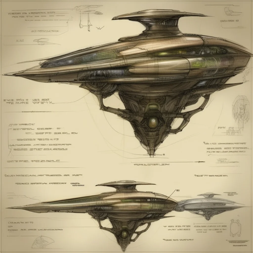 futscribe alien ship technical sketch<lora:futscribe:1>