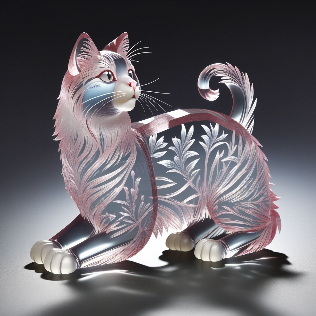Fine-Cut Glass style cat in a Fine-Cut Glass box