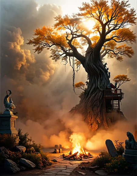 fantasy landscape:1.2
Dark Forest, Thick mist swirling around twisted tree trunks, an abandoned campfire with charred logs, a weathered stone statue covered in lichen, a wooden crate half-buried in leaves, a rope ladder dangling from a high branch,
,
Sandstorm blurring desert horizons,
Altostratus opacus veiling sunlight,
Golden hour sidelight emphasizing texture,
Fall foliage color explosions,
,
,
Staircases to inverted dimensions,
,
Shotaro Ishinomori
(masterpiece:1.4), (intricate details:1.4), (hyperrealistic:1.3),(painting:0.9),(ultra detailed:1.4), (8k resolution:1.3), (sharp focus), (dramatic perspective:1.1), (chromatic aberration:0.3), (film grain:0.2),
<lora:JuggerCineXL2:0.3>,
<lora:add-detail-xl:0.3>,
<lora:WildcardX-XL-Detail-Enhancer:0.4>,
<lora:xl_more_art-full_v1:0.7>,
<lora:ClassipeintXL2.1:0.3>,
<lora:Flux-XL_Scenery:0.3> flux-scenery ,
<lora:EnvyDramaticLightingXL01:0.7>
detailxl,