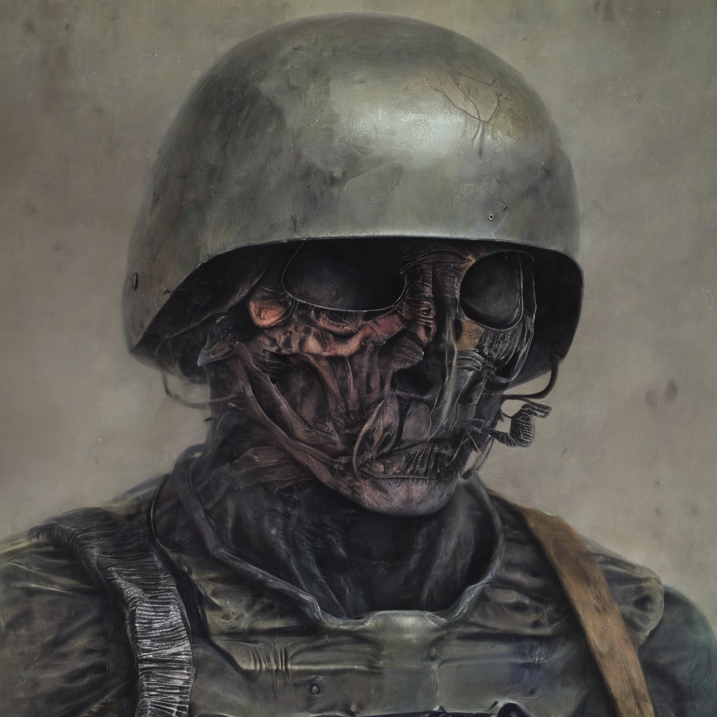 <lora:b3ks1n:1>b3ks1n h3lm3 dead soldier with helmet close up face