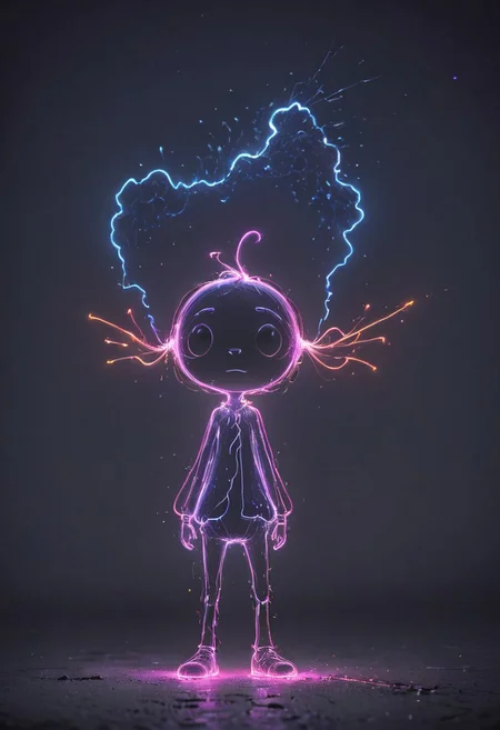 *snoo* style of neon light drawing
glowneon, glowing, sparks, lightning