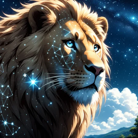 <lora:Starry_Morph:1> lion (starry_morph), (anime, masterpiece, intricate:1.3), (best quality, hires textures, high detail:1.2), (4k),(incredibly detailed:1.4),UHD, 8K, ultra detailed