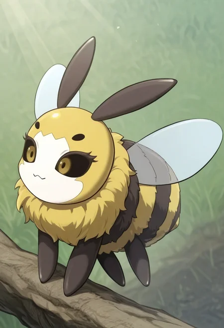 score_9, score_8_up, score_7_up, solo , <lora:add-detail-xl:3>,
BREAK
<lora:Bee_Queen_illustrious:0.8>, monster bee, pokemon (creature), bug, yellow eyes, flying,,