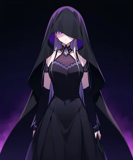 <lora:Satella:1>, Satella, 1girl, solo, aura, veil, purple_eyes,
