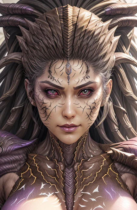 proportional eyes, photorealistic, hyper realistic, extremely detailed, hyper detailed, soft lighting, detailed background, extreme detail background, sharp details, extremely detailed face, extremely detailed eyes, full body, queenofblades, <lora:queenofblades-000005:1>