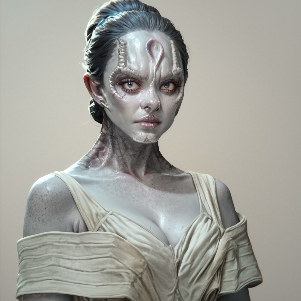 score_9, score_8_up, score_7_up, score_6_up, score_5_up, score_4_up, 1girl, Cardassian, solo, grey skin
