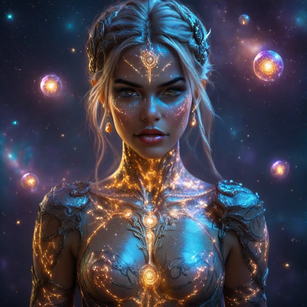 Gorgeous Galactic female with bronze skin
