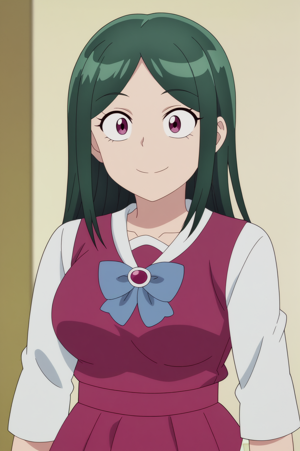rating_safe,  anime screencap, consistent background,   Transformed maou, light smile, upper body, 1girl <lora:Lv1_Maou_to_One_Room_Yuusha-Transformed_maou-PDXL:0.8>
