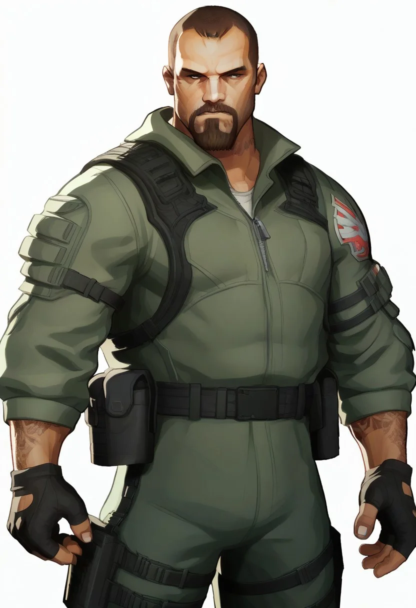 (((cel-shading))), (((solo focus))),
score_9, score_8_up, score_7_up, score_6_up, ((fighting stance)), looking at viewer, cowboy shot, cowboy shot,
,(((MarvelRivals))), <lora:AMarvelRivals_style:0.85>, cartoon, aura, facing veiwer,
FrancisL4D, source_game, male, solo male, human, broad shoulders, mature male, brown eyes, muscular male, athletic build, sleeve tattoos, shaved head, very short hair, very short brown hair, goatee, mustache, facial hair, stubble, scruffy, tough, rugged, manly
(dynamic angle), (((plain background, white background)), background out of focus, (((simple background))),
(((tactical gear))), (armor), mercenary, combat gear
(dynamic angle),