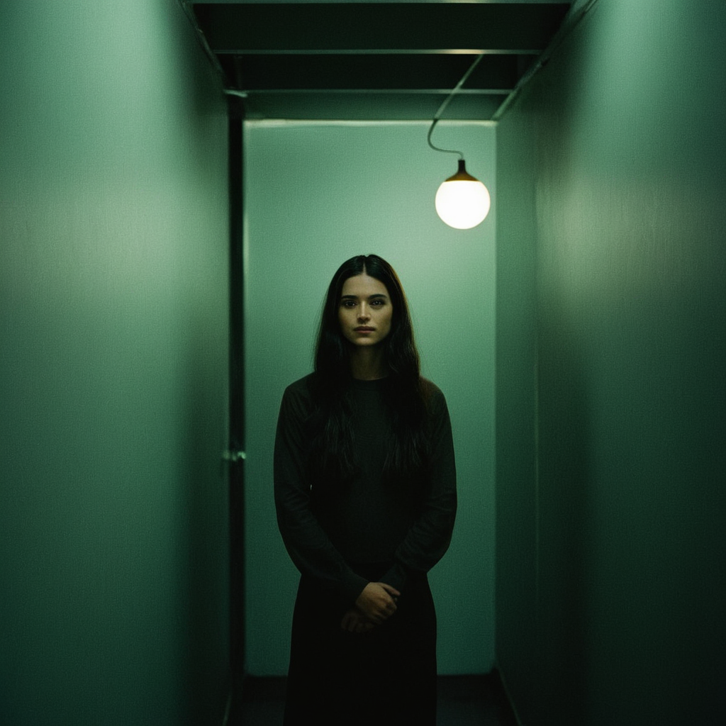 cinematic film still of Kodak Image of  <lora:Film Grain style:1> high image noise:1.2 high image Grain:1.2
Film grain still image of a woman standing in a dark hallway with a light on,1girl,solo,long hair,black hair,standing,indoors,lamp,dark , cinematic look, film look, filmic, contrast, detailed, high quality, sharp image, film color, Kodak Motion Picture Film style, different color, different people, different look, different style, 35MM Film, 16MM Film, Photographic film, music video style, artistic style, cinematic style, film granularity, film noise, image noise, artistic effect, Fujicolor, Fuji film, Analog photography, movie style, movie still, Film grain overlay, Film Grain style, shallow depth of field, vignette, highly detailed, high budget, bokeh, cinemascope, moody, epic, gorgeous, film grain, grainy
