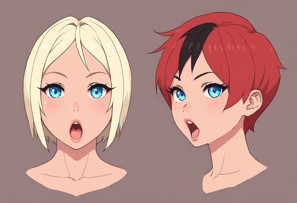 score_9, score_8_up, score_8, multiple views, <lora:concept:1>,conceptart, i thought i'd show a bit of my person character for this week, multiple girls, red hair, short hair, blue eyes, blonde hair, :<, black hair, long hair, hood, looking at viewer, open mouth, blush, fellatrix female style,anibody