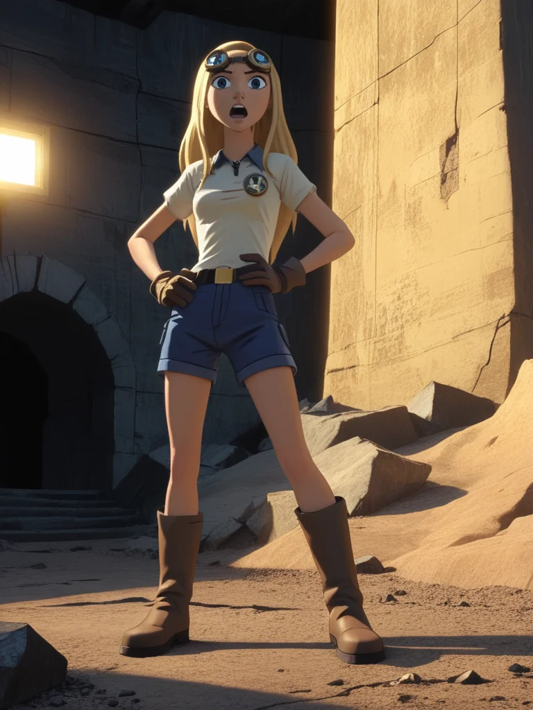 score_9, score_8_up, score_7_up, volumetric lighting,
terra, 1girl, solo, long hair, open mouth, blue eyes, blonde hair, shirt, gloves, standing, boots, shorts, hand on hip, goggles, brown gloves, blue shorts
<lora:teentitans_pony_v1:0.6>
