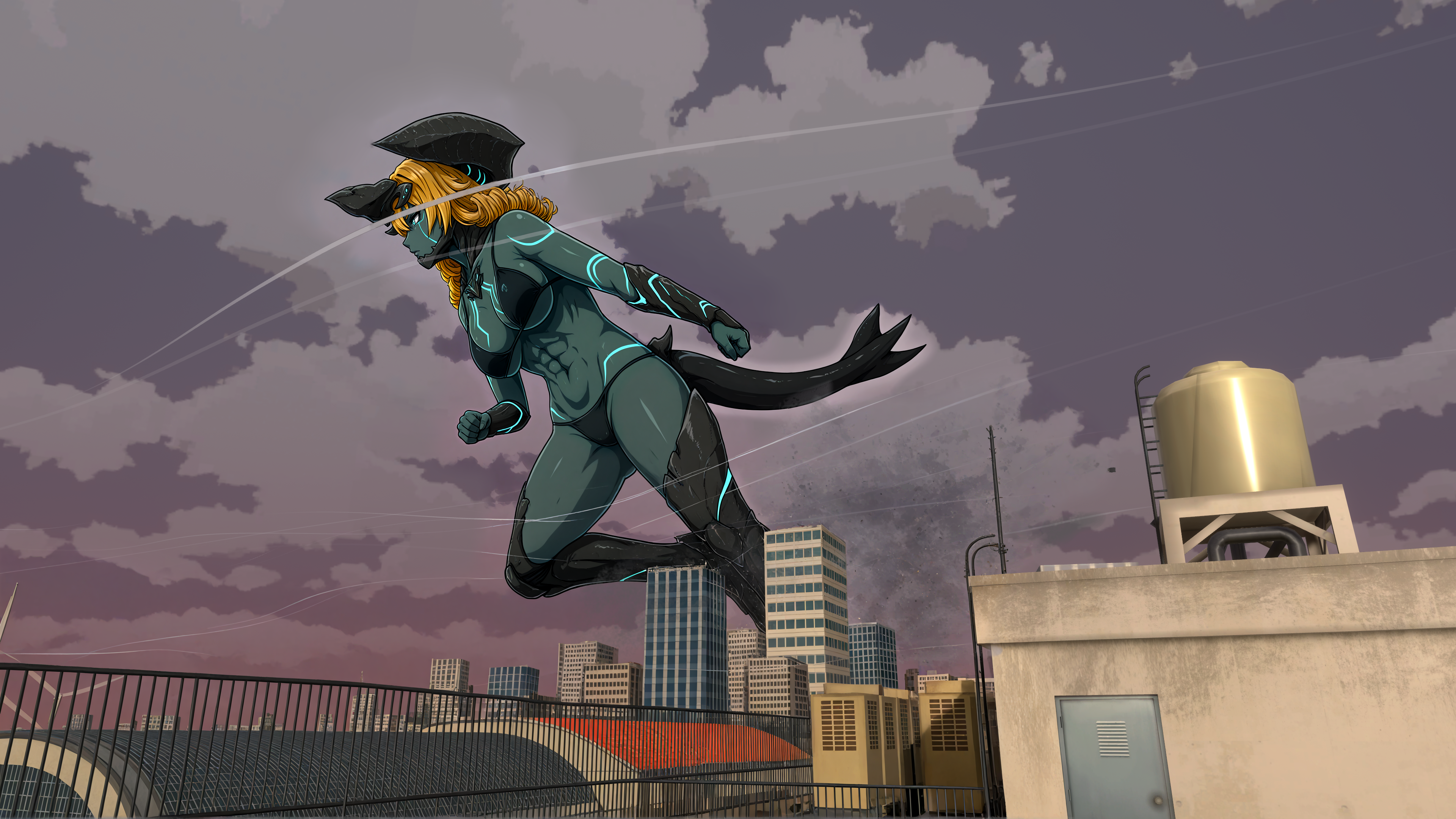 1girl, full body, giantess in the city, running, dynamic pose, side view, sky, wind, black bikini,
best quality, highres, absurdres, masterpiece, high details, high quality, incredibily absurdres
