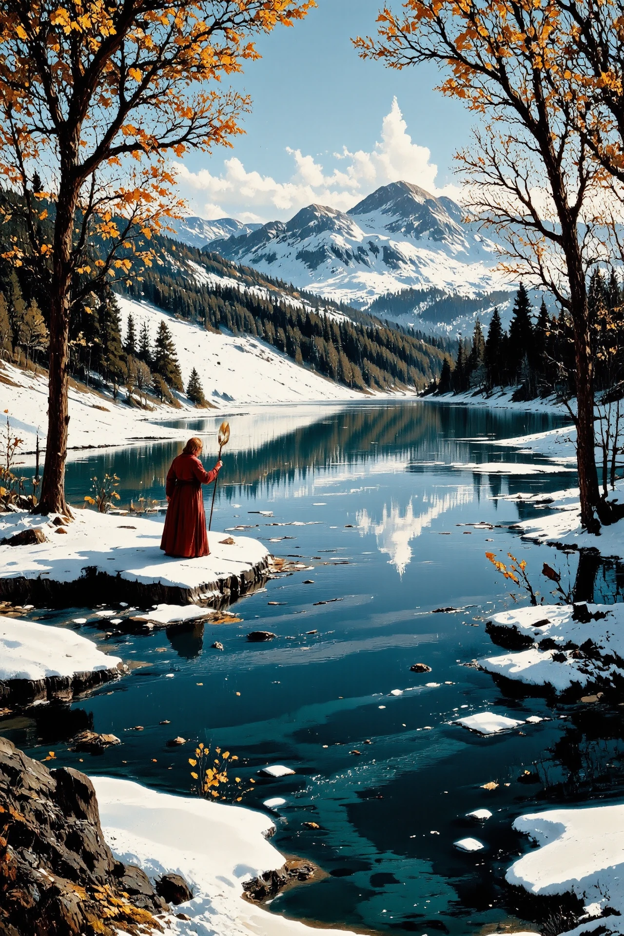 (frozen lakeside) beautiful surreal nature landscape, woman, intricate, very detailed, multilayer paint style, colorful, <lora:Hand v2:1> <lora:Anti-Blur:1> <lora:Insane Detail Slider:0.5>   <lora:Flux.1_Turbo_Detailer:0.6> <lora:flux-photo-transparent_Alpha_1.0:0.8> <lora:flux.1_lora_flyway_Epic-detail_v2:1> <lora:Painterly01b_CE_FLUX_AIT:0.8> pntrlyCE_style, <lora:VividlySurreal:0.8> <lora:PsykeV1:0.6>
