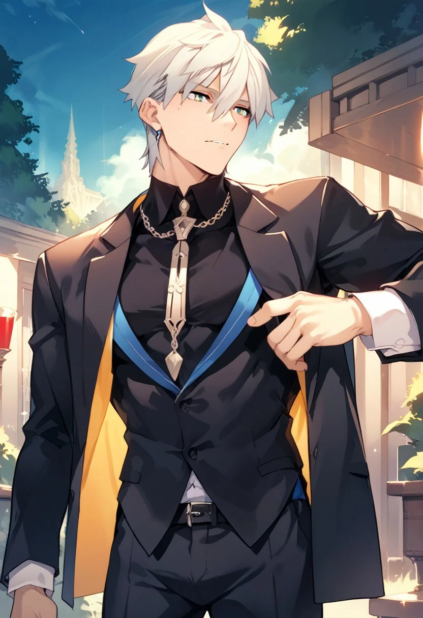 score_9, score_8_up, score_7_up, source_anime, 1boy, PERCIVAL (FATE GRAND ORDER), 
suit