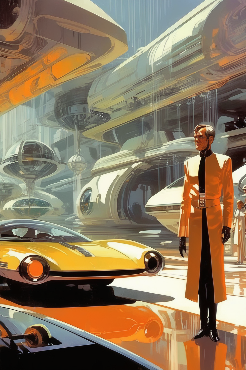 <lora:Syd Mead Style:1>Syd Mead Style - An epic illustration that combines lingulate mousing and prophage elements