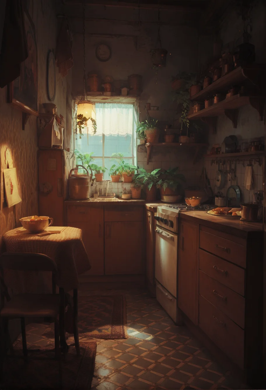 ,ruanyi0981,indoors,kitchen,window,<lora:0981 kitchen_v1_pony:0.9>, score_9, score_8_up, score_7_up, score_6_up, score_9, score_8_up, score_7_up, score_6_up source_anime, blush, 1girl, seduce smile, perfect body , natural huge breasts