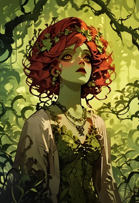 score_9, score_8_up, score_7_up, score_6_up, fl4ttr1p,
Poison Ivy, 1girl, solo,