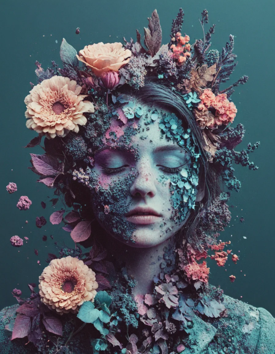 novuschroma style amlie poulain floral decay <lora:104_novuschroma_1:1>