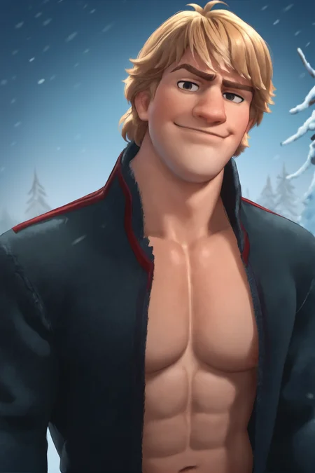 score_9, score_8_up, score_7_up, source_anime, source_explicit
Kristoff, 1boy, solo, looking at viewer, upper body, muscular, ((shirtless, no shirt)), snow, muscular, big pectorals, puffy chest, smirk, no clothes, open shirt
<lora:detail:1> <lora:Smooth Anime:1> <lora:Kristoff_-_Frozen:1>