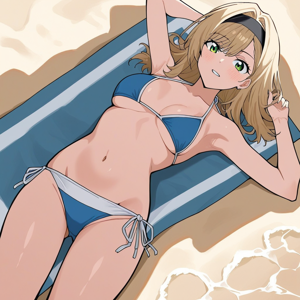 c4ss14, bikini, on beach,