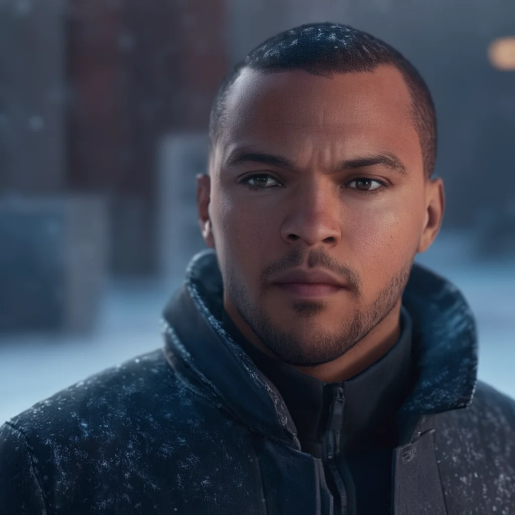 cinematic film still of <lora:Detroit Become Human style:1>
<lora:perfection style:0.5> perfection
<lora:Unreal Engine style:0.3> Unreal Engine
Jesse Williams
In the year 2038 Markus a black man with a jacket on in the snow, shallow depth of field, vignette, highly detailed, high budget, bokeh, cinemascope, moody, epic, gorgeous, film grain, grainy