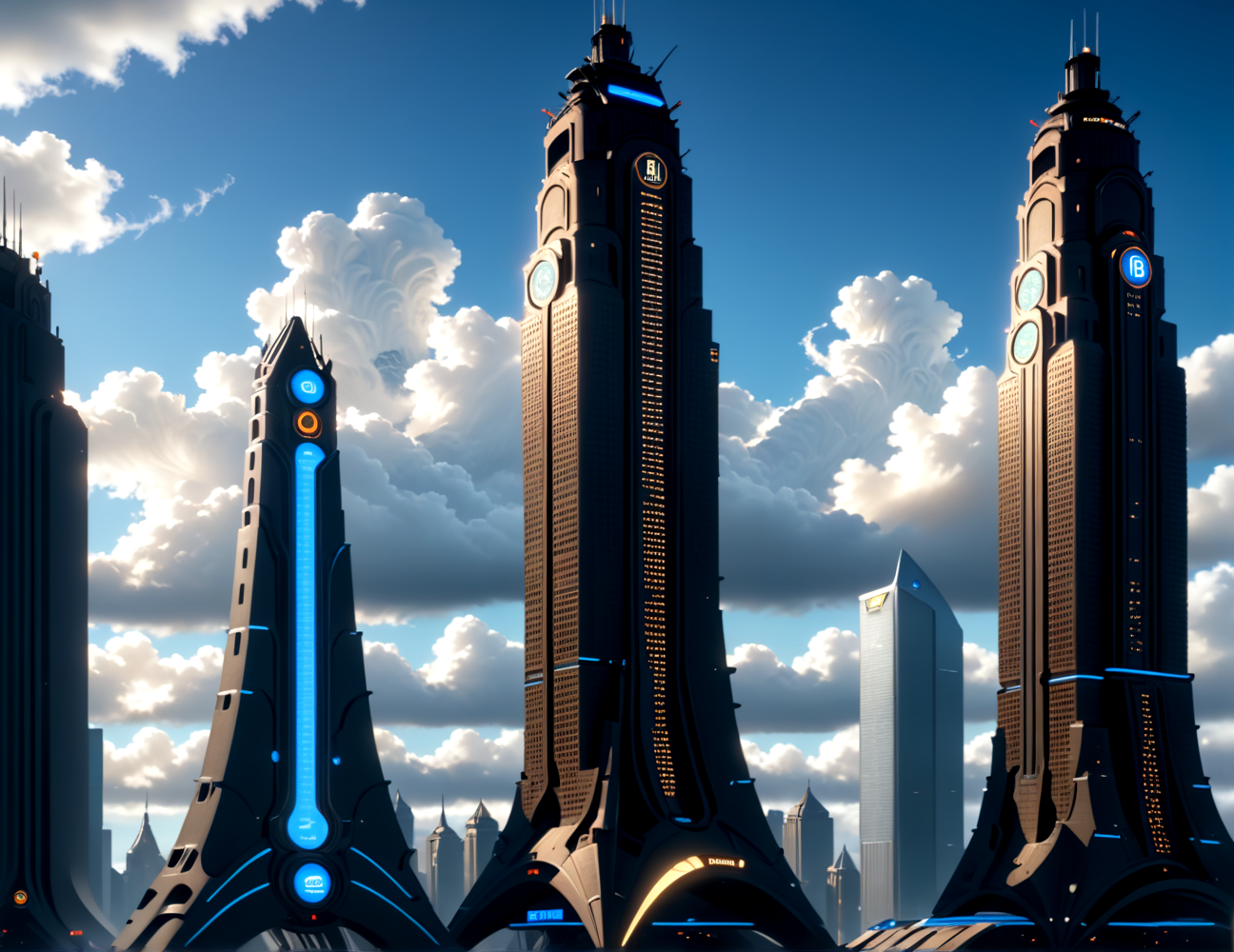 score_9, score_8_up, score_7_up,
<lora:Dystopian_Future_(Architecture)_(SDXL)_(AD):1> Dystopian Future, monumental architecture, architecture, city, cityscape, scenery, building, skyscraper, future, scifi, science fiction,  
8K, In'ei, chiaroscuro, rim lighting, perfect depth of field shot, beautiful, sharp focus, crisp details, subsurface scattering, idealized city, wide boulevards, busy city center, large plazas, plazas, photographic fluffy anime clouds, photographic realism, buildings, skyscrapers, metropolis, 8K CGI render, 
BREAK zPDXL, zPDXLxxx, <lora:wowifierXL:0.2> art by mooncryptowow <lora:sdxl_lightning_8step_lora:0.4> <lora:detailed_notrigger:0.5>