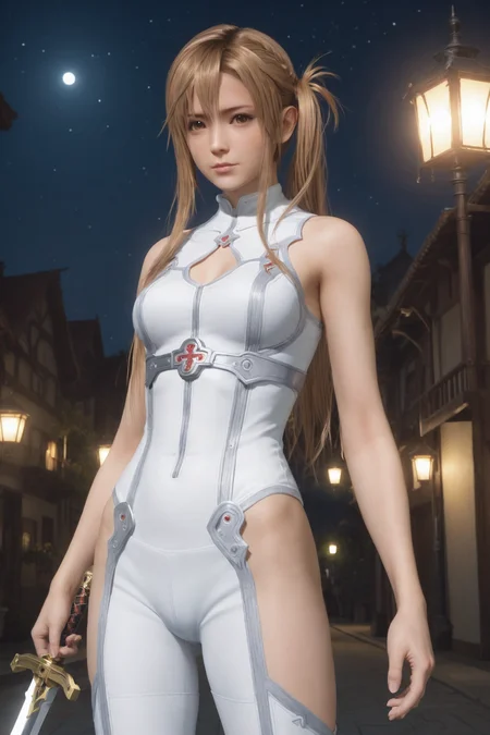 score_9,score_8_up,score_7_up,
misaki \(doa\),1gril,solo,in Asuna Yuuki detailed cosplay, (sword art online), cowboy shot, in dynamic pose, moonlight passing through hair, floating hair, narrow hips, slim, skinny, perfect night, fantasy background, (intricate details), (official art), (intricate details), (dynamic angle), (cinematic lights), seductive, innocent, sharp
<lora:doa_misaki_xl_pdxl_v10:0.7000000000000001>