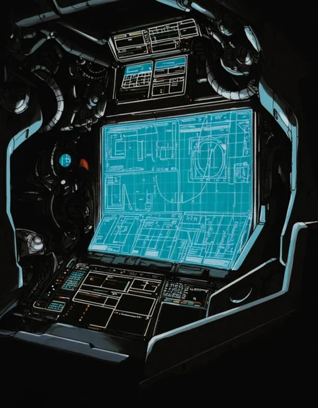 masterpiece, best quality, highres, (traditional media:0.6), highly detailed,
cockpit, screen, buttons, mechanical parts, hud, <lora:Metal Skin Panic MADOX-01 Illustrious_1:1>