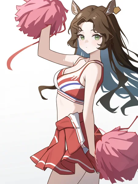 1girl,cowboy shot,jessica\\(reverse:1999\\),looking at viewer,solo,simple background,white background,,cheerleader,<lora:jessica-000012:0.9>, masterpiece, best quality, very aesthetic, absurdres