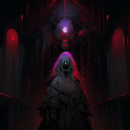 Ghoul, terrifying, grotesque, bone chilling, scary, horrorcore, ghoulcore, intricate background, hyperdetailed, photorealistic, dramatic lighting, inspired by pinterest art