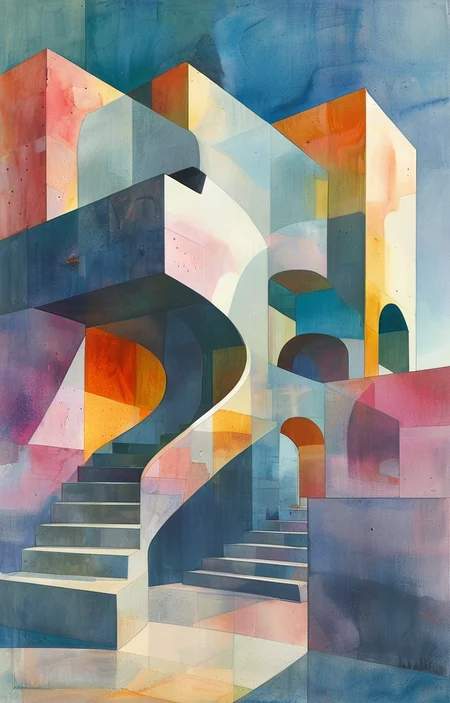 masterpiece,best quality,<lora:tbh308-sdxl:0.9>,illustration,designed by Steven Holl, Postmodern corporate headquarters with playful, colorful elements reminiscent of Michael Graves