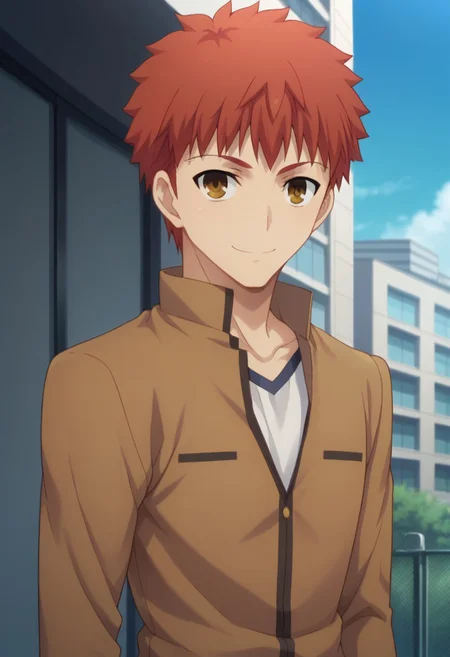 score_9, score_8_up, score_7_up, source_anime, highly detailed,
shirouemiya, 1boy, school uniform, male focus, homurahara academy school uniform, solo,
yellow eyes, pants, looking at viewer, orange hair, brown eyes,
standing, red hair, smile, upper body
outdoor, buildings, sky, tree