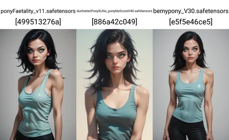 score_9, score_8_up, score_7_up,
1girl, solo, tank top, rating_safe,
<lora:Dark_Svetlana_Pony_v0.1:0.5> d4rksv3tl4n4, aqua eyes, black hair,