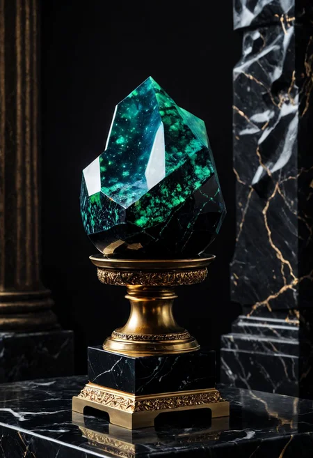 Fujifilm XT3, Sony A7 IV, (award winning photography) a (black: 0.89) marble hand made of opal (Kintsugi: 0.89) set on a pedestal in temple, glistening. in the background beautiful pillars, divine (iridescent: 0.79), opalescent textures, volumetric light, ethereal, sparkling, studio photo, highly detailed, sharp focus (highest quality: 1.39) (highest coherency: 1.39) (award winning photography), highly detailed photography, (muted colors, cinematic, dim colors, soothing tones:1.2), vibrant, insanely detailed, hyperdetailed, (dark shot:1.2), (vsco:0.3), (intricate details:0.9), (hdr, hyperdetailed:1.2) (vignette), sss, raw photo, fijifilm, kodak, cinematic film grain