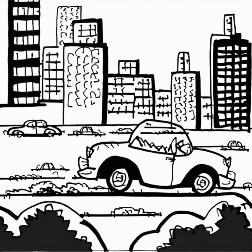 drawix19 car in city<lora:drawix19:1>