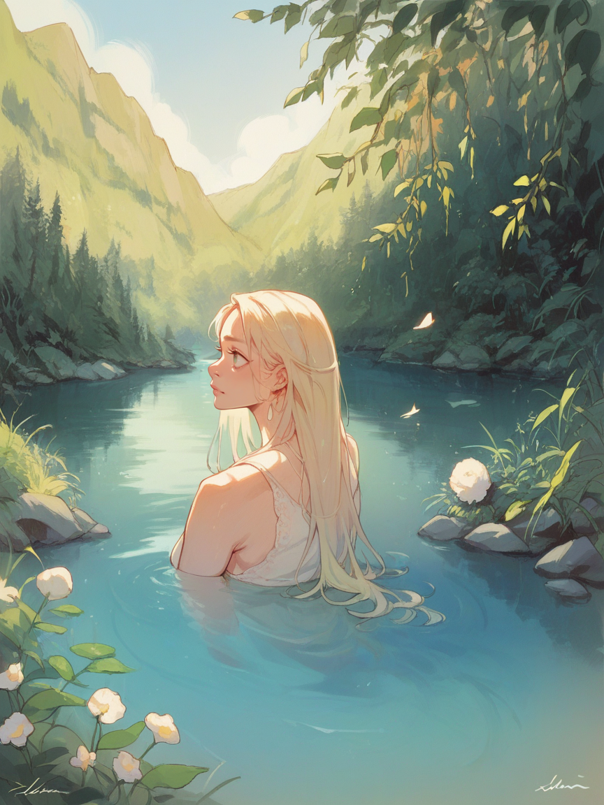 score_9, score_8_up, score_7_up, score_6_up, score_5_up,  <lora:1llum1XLP:0.7> 1llum1, 1girl, long hair, curvy, lake, portrait,