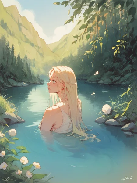 score_9, score_8_up, score_7_up, score_6_up, score_5_up, <lora:1llum1XLP:0.7> 1llum1, 1girl, long hair, curvy, lake, portrait,