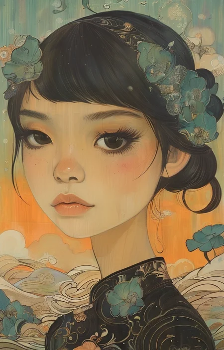 masterpiece,best quality,<lora:tbh280-sdxl:0.9>,illustration,style of Audrey Kawasaki
tech genius teenage girl