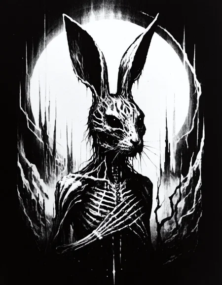 blackmetal style, xerox black and white, skeletal rabbit with aura
<lora:black_metal_art:1.0>