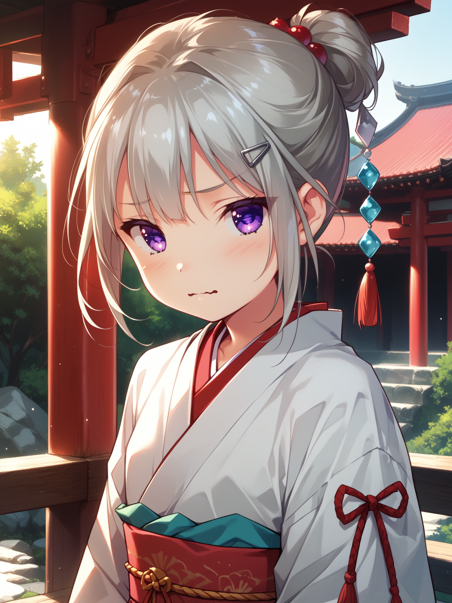 (upper body, solo focus:1.2) <lora:happy_tentacle-kuon-v0.2-000030:0.8>, ht_kuon, hair ornament, hairclip, flat chest (petite:1.2), <lora:Shed_The_Skin's StS_age_slider_v1_initial_release:-1.25> ((open clothes :1.1) :1.1) ( , , ( :1.2) , (wavy mouth:0.8) , (looking at viewer:0.6) :1.2) , outdoors, vegetation, (overgrown :1.1), , (dawn :0.6), , (:0.5), , (european architecture :0.9), shrine, kimono (( from side :1.2) :0.8) score_9, score_8_up, score_7_up, score_6_up, score_5_up, score_4_up, ( [(realistic, photorealistic:1.3):(realistic:1.2):16] [(3d:1.2)::14] :1) <lora:LUUNA's Lunas-NijiJourney-SDXL-B2:0.35>, nijijourney <lora:prgfrg23's Counterfeit-V3.0 Style SDXL_LoRA_Pony Diffusion V6 XL:0.5> <lora:mfcg's mfcgXL:0.12> <lora:reweik's gyokai(himehajime)_PonyXL_style_v01:0.14>