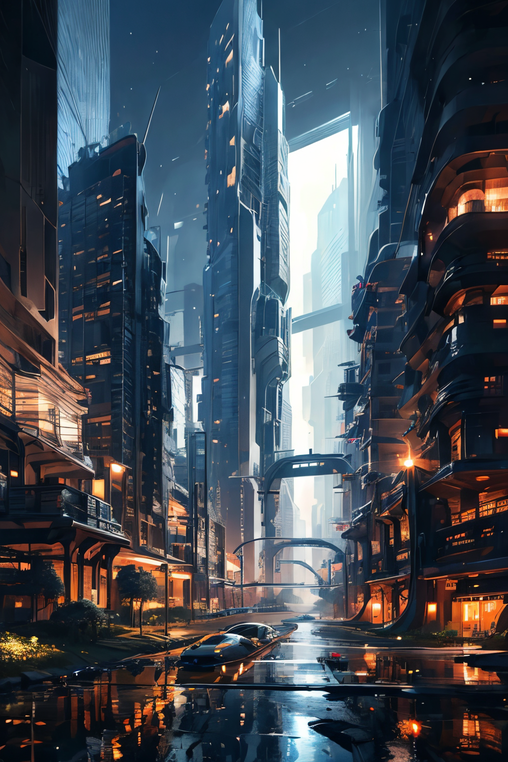 (Realistic:1.5), digging wells, creating new sources of water for their community., A hovercar race zooming through a maze of futuristic skyscrapers at night., <lora:EdobHorrorLandscape_v1.0:0.6>  <lora:EdobSyFyCityLandscape_v1.0:0.6>
