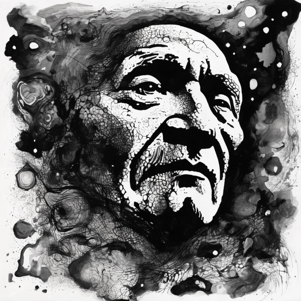 astrstica old man artist, surrealistic, black ink <lora:astrstica:1>