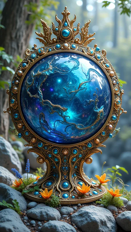 masterpiece, 4k, 8k, sharp, a intricate representation of a planet made of mantaray. There are pearl that are blue and embedded inside of the crown, the light is cinematic during day in a pleasant nature setting.
detailmaximizer, Midjourney_Whisper <lora:[Flux1]_flux_vividizer:0.3> <lora:[Flux1]_scenery_lora_comfy_converted:0.2> <lora:[Flux1]_Opal_Fantasy_Flux:0.5> <lora:[Flux1]_aidmaPsychadelicChaosWorld-FLUX-v0.1:0.3> <lora:[Flux1]_aidmaImageUpgrader-FLUX-V0.1:0.1> <lora:[Flux1]_midjourney_whisper_flux_lora_v01:0.1>