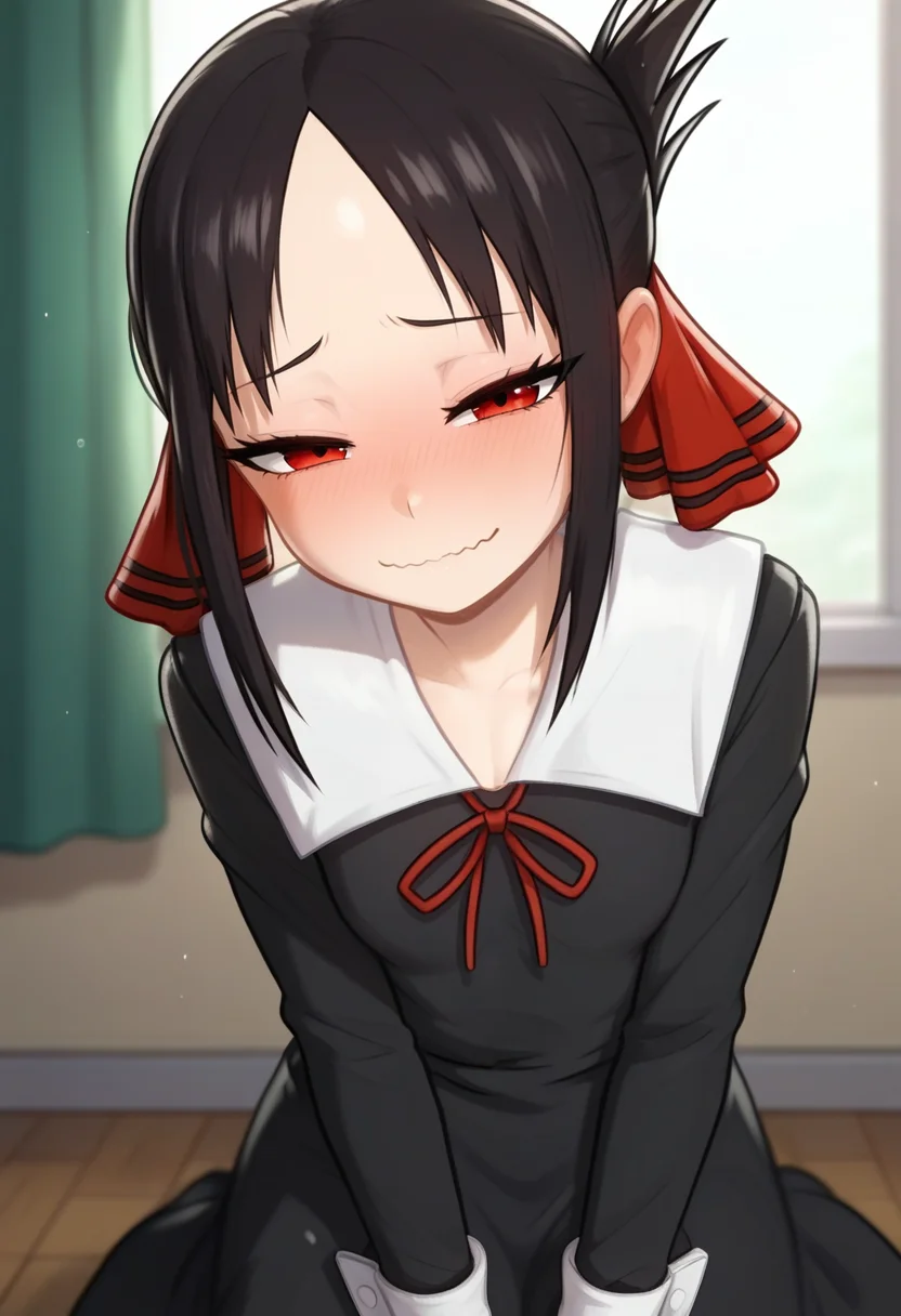 score_9, score_8_up, score_7_up, solo, <lora:add-detail-xl:3>,
BREAK
 <lora:fluffy_kaguya-sama:0.8>, fluffy, kaguya, shuuchiin academy school uniform, black dress, kaguya shy face, blush, wavy mouth,